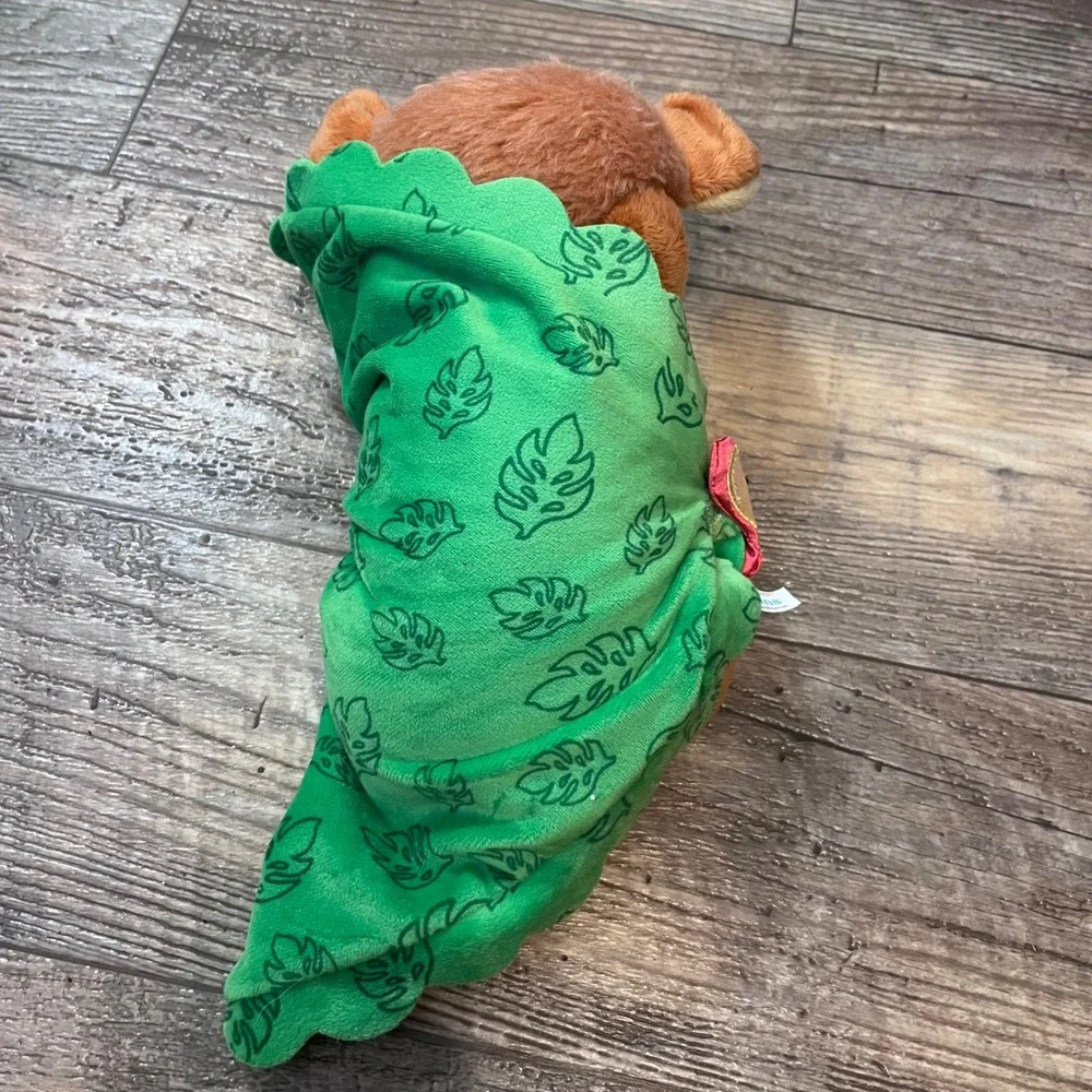 Disney Babies Bambi Plush‎ Swaddle Leaf Blanket Fawn Disney Parks 11 inch